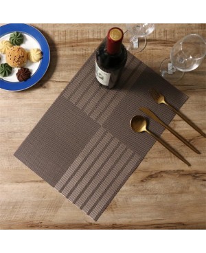 Brown Strips Table Mat